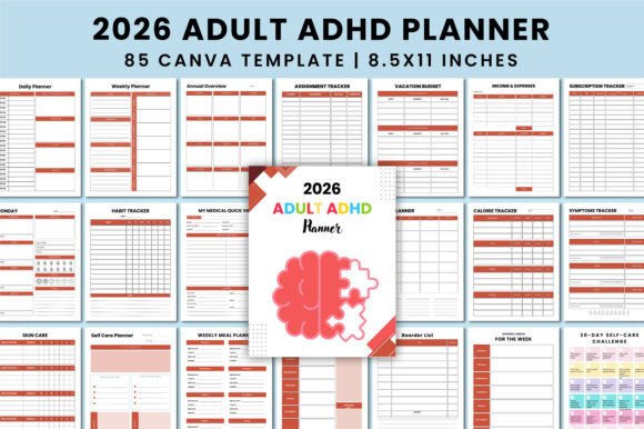 2026 Adult ADHD Planner for Canva: A Comprehensive Tool for Focus and Organization