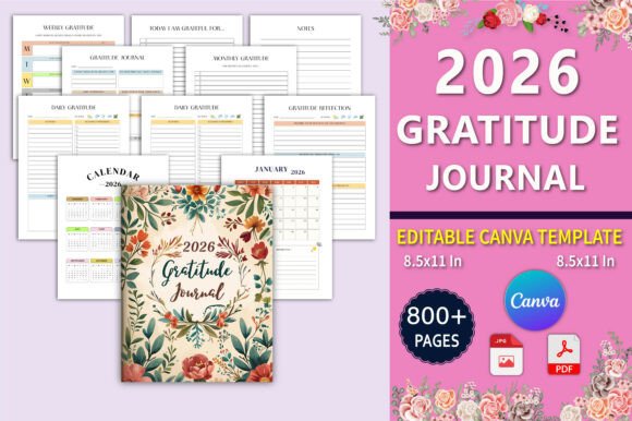 2026 Gratitude Journal Canva Template: A Mindful Tool for Daily Reflection and Growth