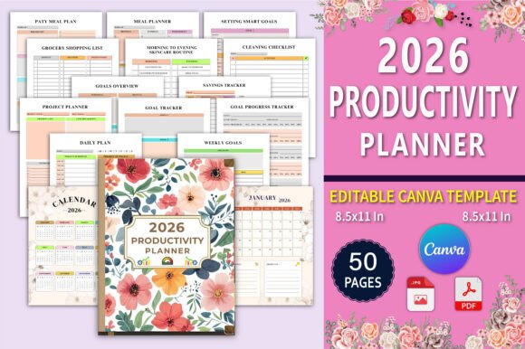 2026 Productivity Planner Canva: Your All-in-One Life Organizer for Clarity and Balance