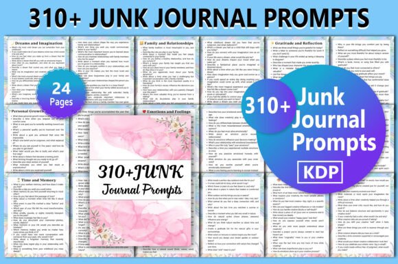 🌸 310 Junk Journal Prompts: A Creative Journey Through Whimsy and Reflection