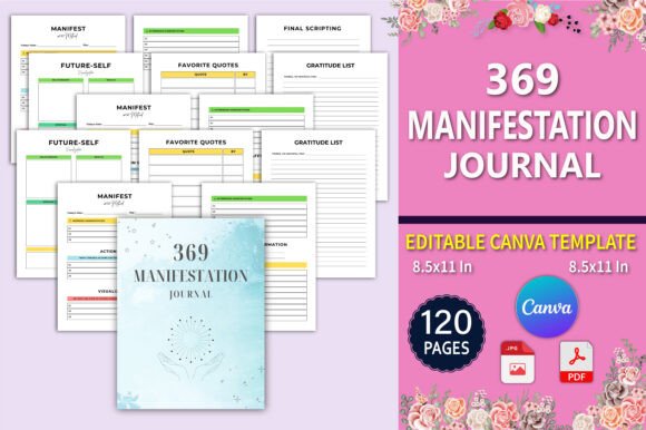 ✨ 369 Manifestation Journal Canva: Align Your Mind with the Universe