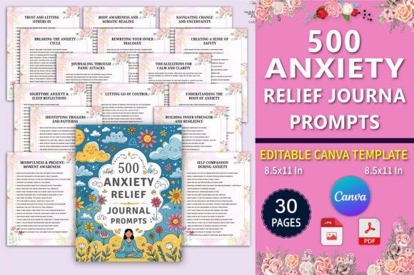 500 Anxiety Relief Journal Prompts