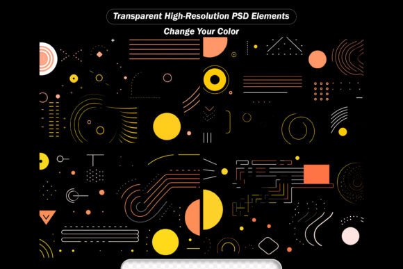 Abstract Geometric Patterns of Modern Design: Enhancing Visual Projects with Dynamic Light Effects