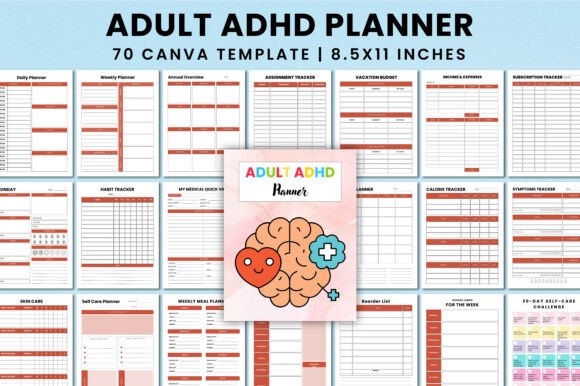 Adult ADHD Planner for Canva: A Design-Driven Tool for Focus and Clarity