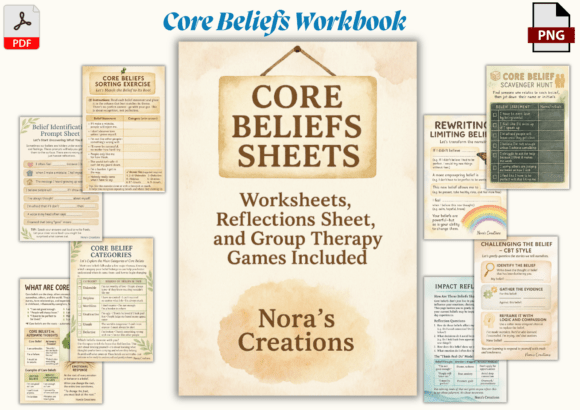 Core Beliefs Therapy Workbook: A Journey to Emotional Freedom and Self-Awareness