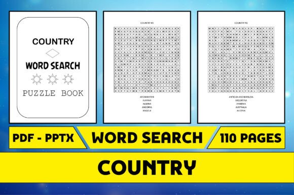 Country Word Search Puzzle Game Interior
