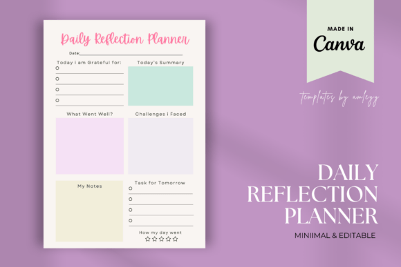 Daily Reflection Journal – Canva Planner