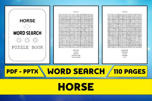 Engage Minds with Horse Word Search Puzzle Game Interior