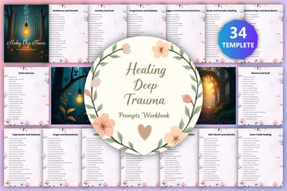 Healing Deep Trauma Prompts Workbook: A Path to Emotional Resilience
