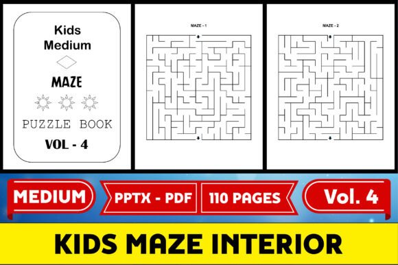 Kids Medium Maze Puzzle Interior - V 4: A Versatile Tool for Creativity and Learning