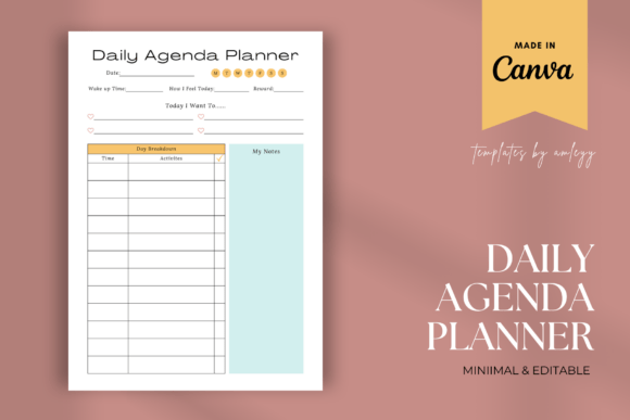 Master Your Day with the Daily Agenda Planner Template Canva