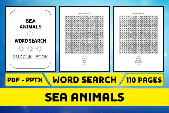 Sea Animals Word Search Puzzle Interior – A Fun and Educational Tool for All Ages