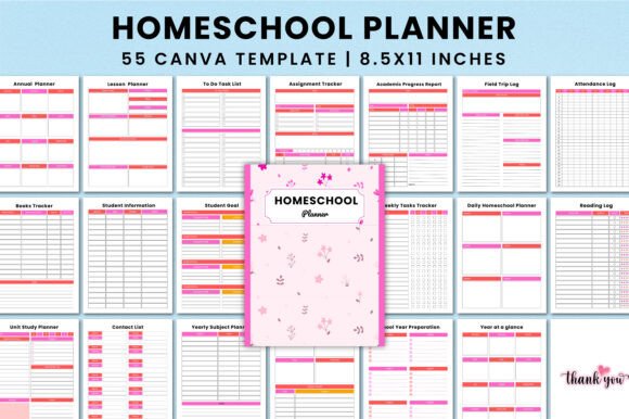 Stay Organized and Inspired with the Homeschool Planner for Canva KDP