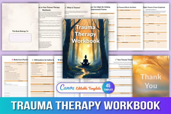 🌿 Trauma Therapy Workbook: A Guided Journey Toward Healing and Wholeness