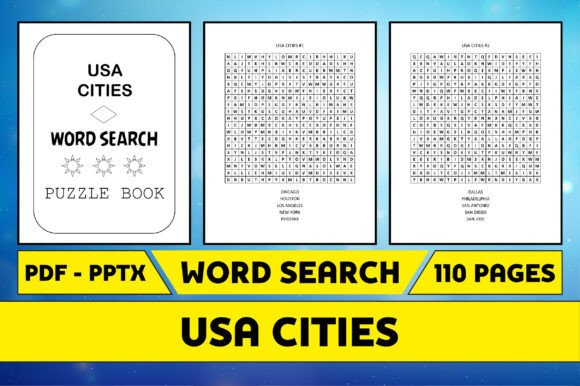 USA Cities Word Search Puzzle Interior: A Creative Tool for Engagement and Learning