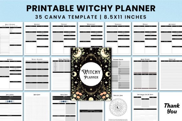 Witchy Planner for Canva KDP Interior: A Comprehensive Guide to Planning with Magic